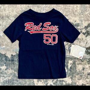 MLB Kids Navy Red Sox Tee #50 Betts
